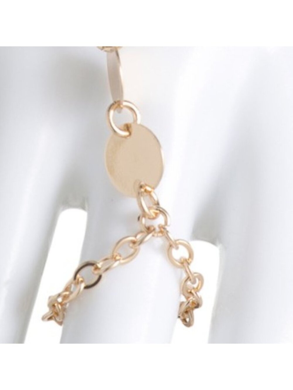 TRUE TO FORM 14kt Gold Plated Round Disc Cable Chain Hand Jewelry Bracelet - Picture 4 of 4
